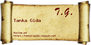 Tanka Gida névjegykártya